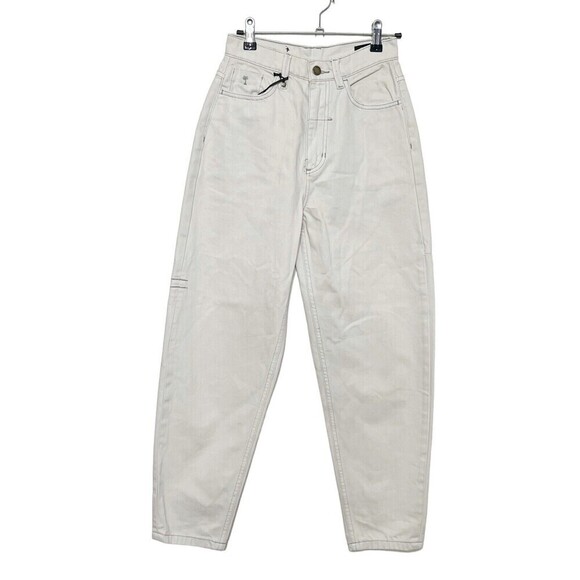 Free People THRILLS Sabina Jeans High Rise Straight Tapered Ankle Women’s 2 NWT - Picture 2 of 13